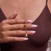 Yori Stainless Steel Minimalist Teardrop Pendant Adjustable Y Chain Tassel Necklace Waterproof Statement Jewelry Accessories