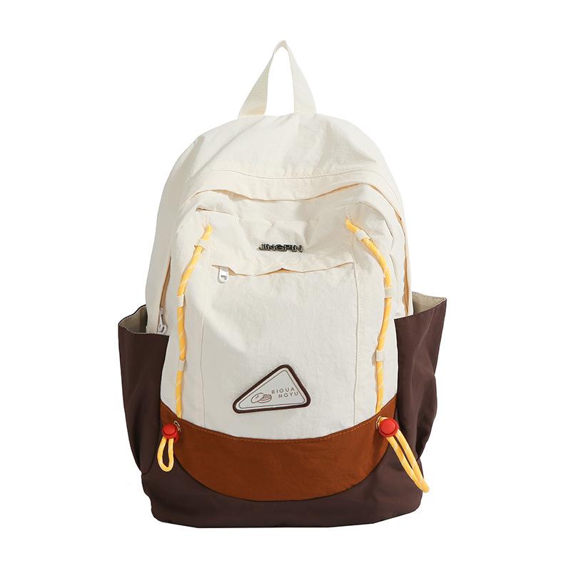 Schoolbag simple Korean contrasting colors new backpack college student trendy cool tooling style computer leisure travel backpack