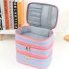 Polyester Multi-Layer Cosmetic Bag Macaron Color Makeup Bag Travel Storage Bag  Holiday