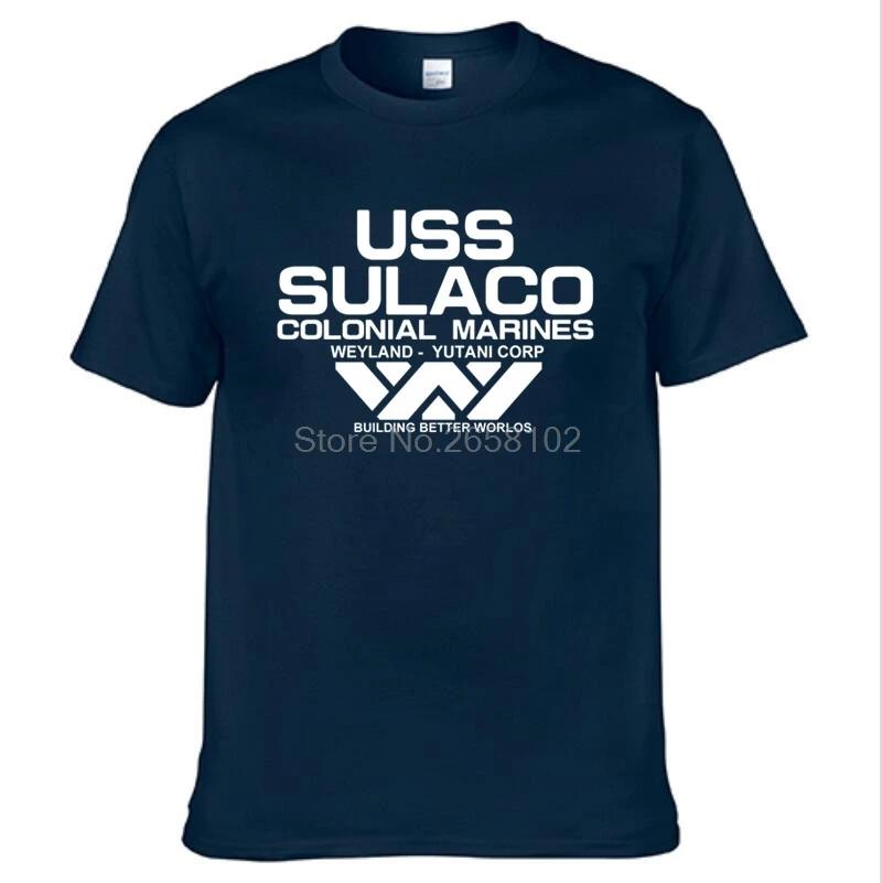Fashion Uscss Tshirt Alien Uss Sulaco Colonial Marines Aliens Off World Short Sleeve Tshirt Unisex Cotton O Neck Tees