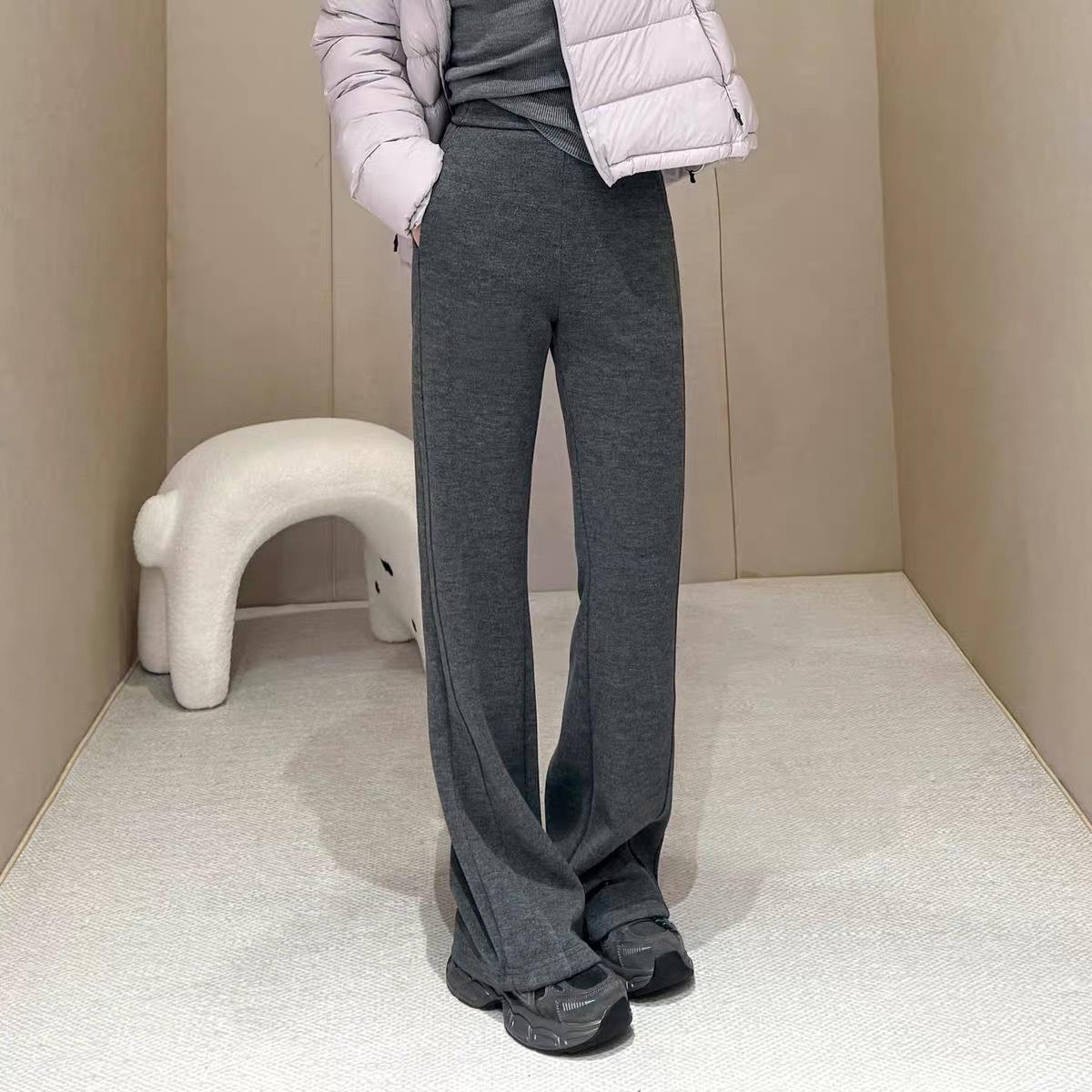

Fengshen Autumn Winter Minimalist Wool Flared Pants S