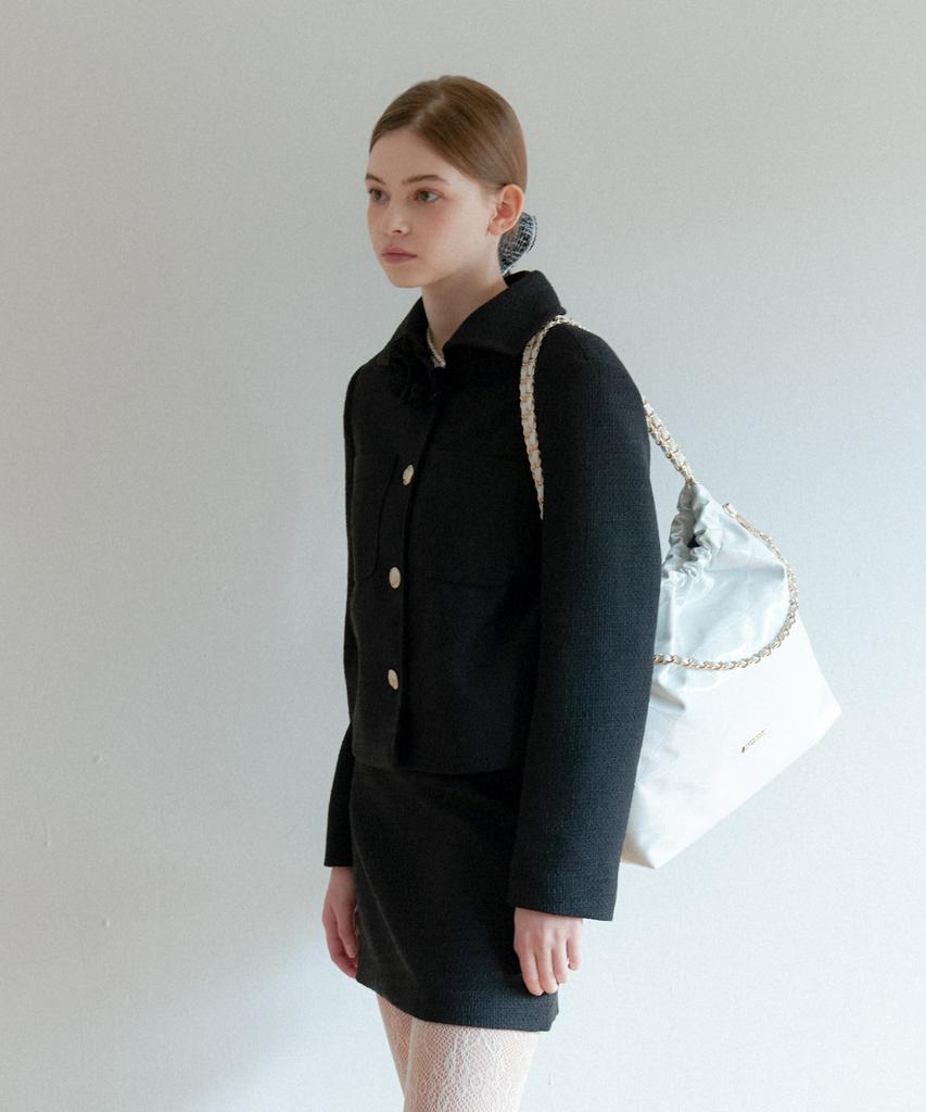 Anoetic Classic Tweed Skirt_Black