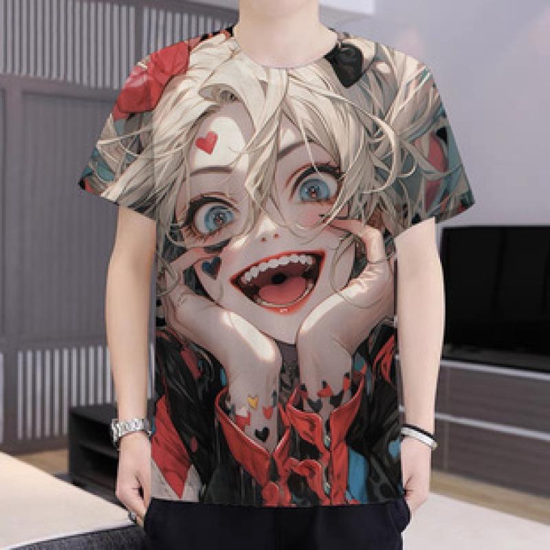 Sexy dívky Pánská trička Legrační tričko s 3D potiskem Léto Vintage Krátký rukáv Móda Tričko Ležérní Oblečení