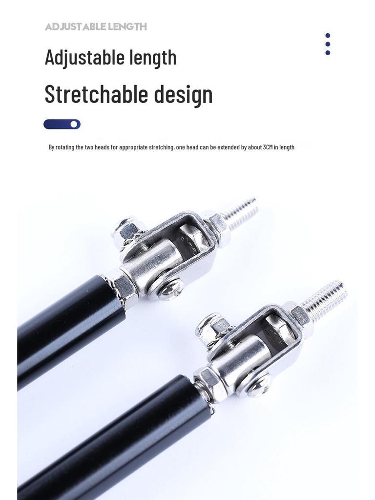 Adjustable 15cm Tie Rod for Front Shovel Lip, Bumper, and Bracket Modification.