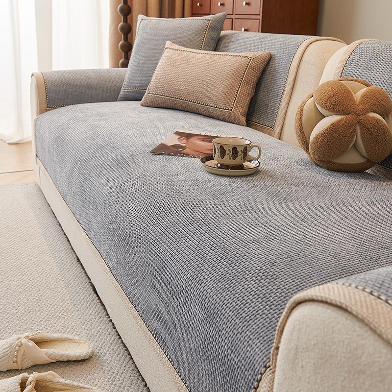

Тканая бархатная подушка для дивана для всех сезонов Универсальный нескользящий чехол для дивана Чехол Новый 2025 Комбинация чехла для спинки Ткань Полотенце 70X70cm