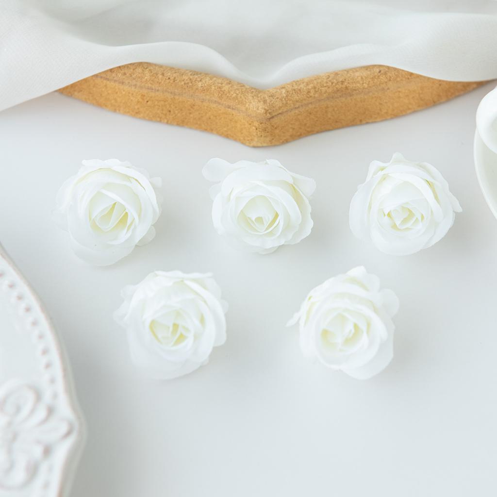Simulation Rose Head Candy Box Companion Gift Decoration Small Rose Buds Corsage Headdress Flowers Silk Flowers Shooting Props Decoration Fake Flowers
