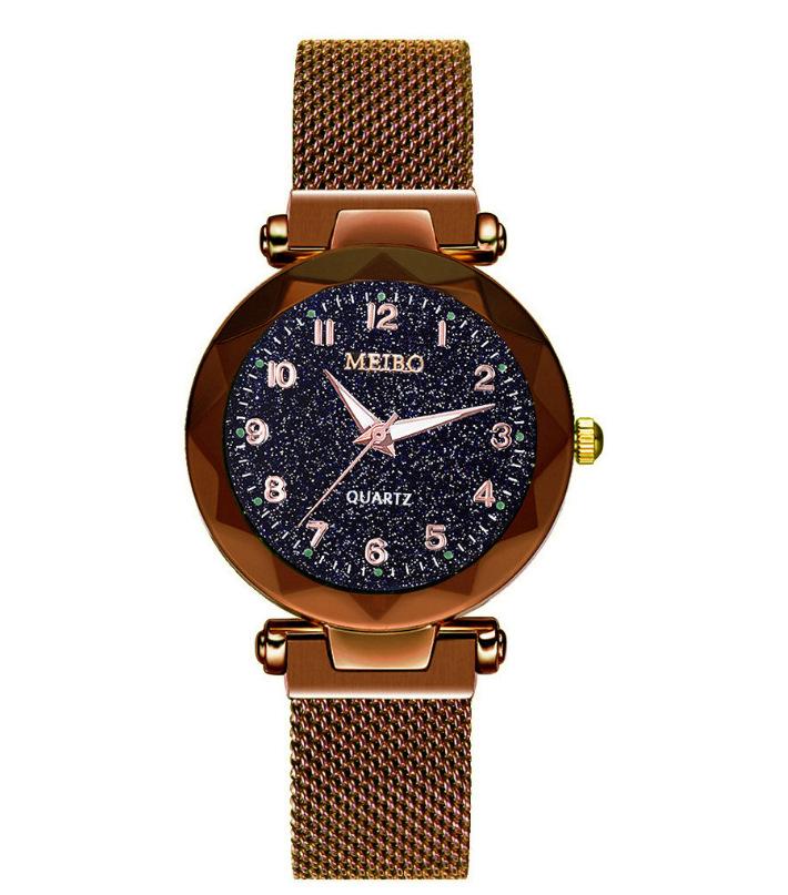 Watch Women'S Luminous Digital Starry Sky Surface Magnet Quartz Casual Women'S Watch