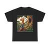 Unisex Adult T Shirt Hoopoe Illustration Gnarled Tree Forest