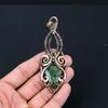 Ruby Zoisite Gemstone Pure Copper Wire Wrapped Handmade Pendant Jewelry Gift