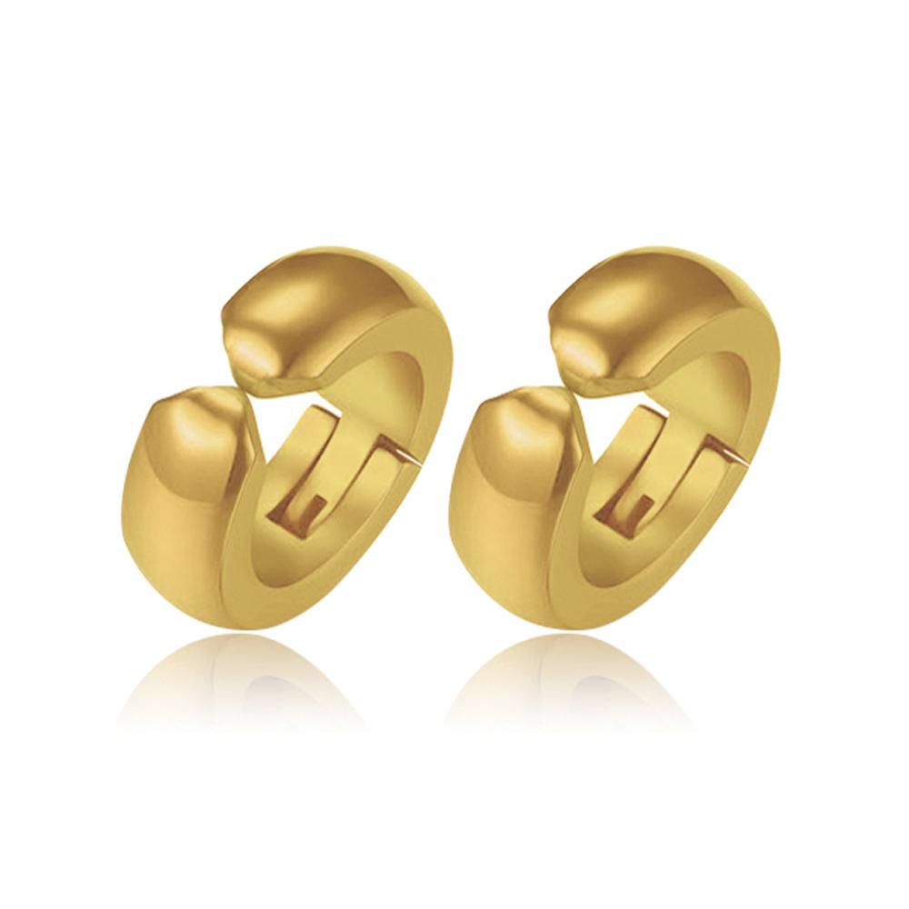 1 Pair Stainless Steel Magnetic Non-piercing CZ Stud Earrings Unisex Punk Hoop Earring Ear Clips For Men Women