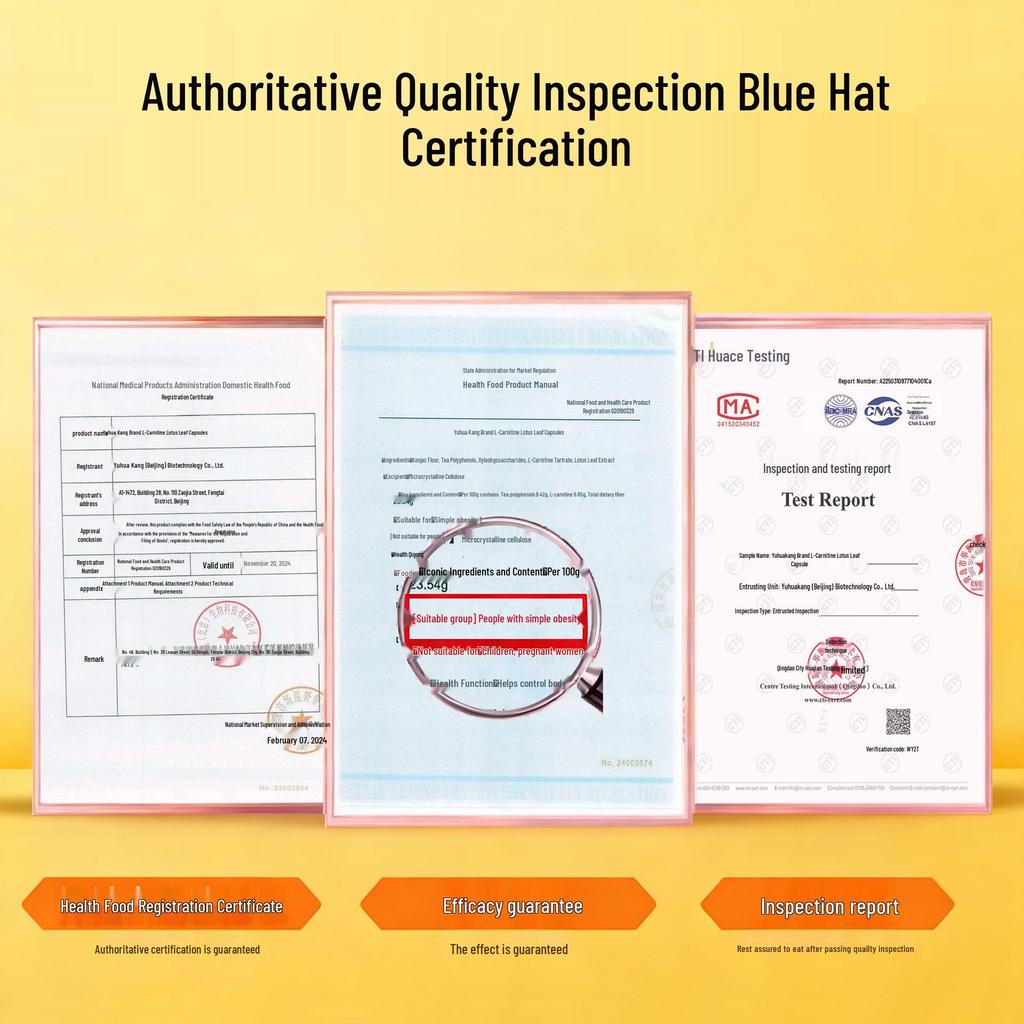Pastillas Supresoras del Apetito: Sombrero Azul L-Carnitina y Hoja de Loto para 4-6 Horas de Saciedad