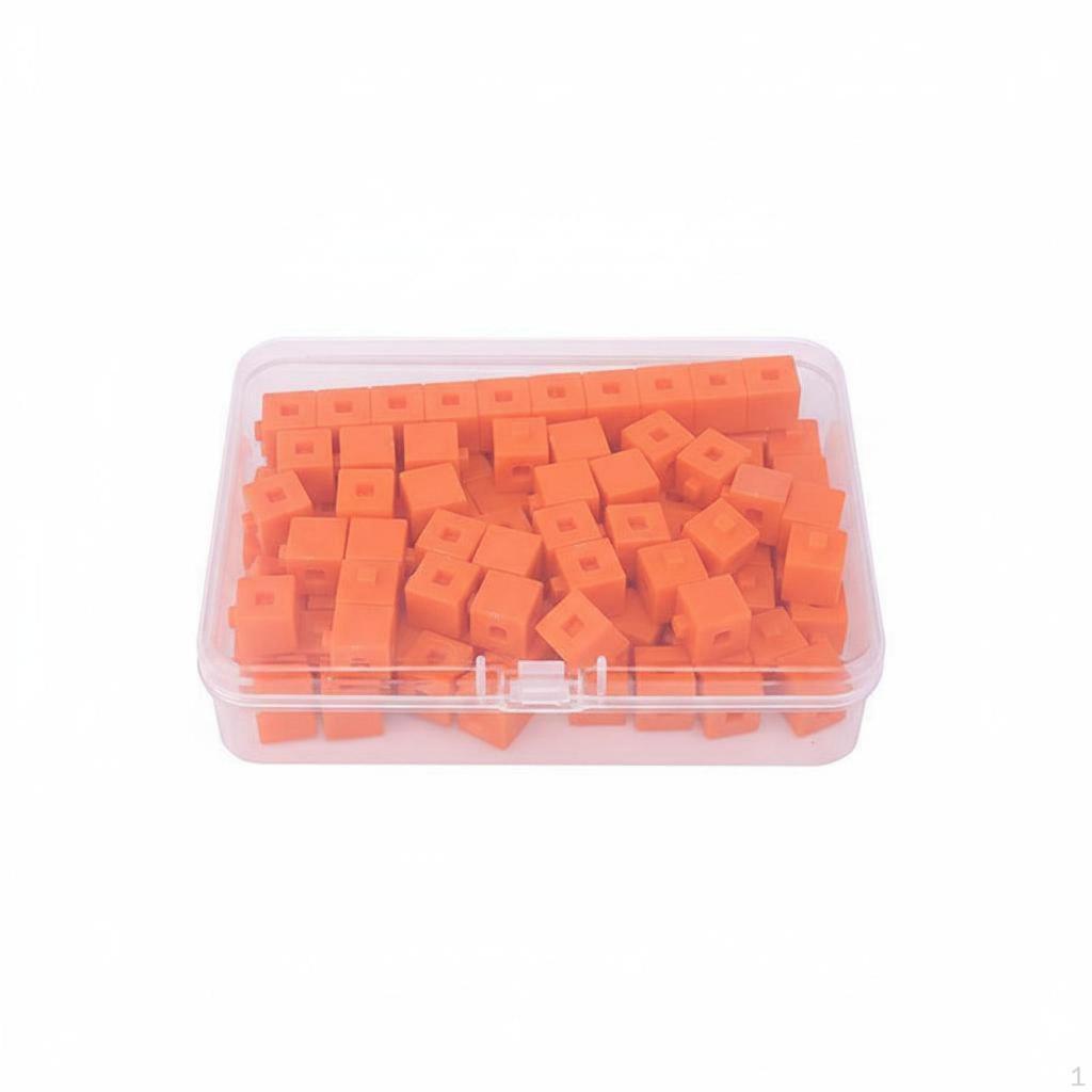 100 Pieces Interlocking Counting Cubes Develops Skills Math Linking Easy To Connect Connecting
