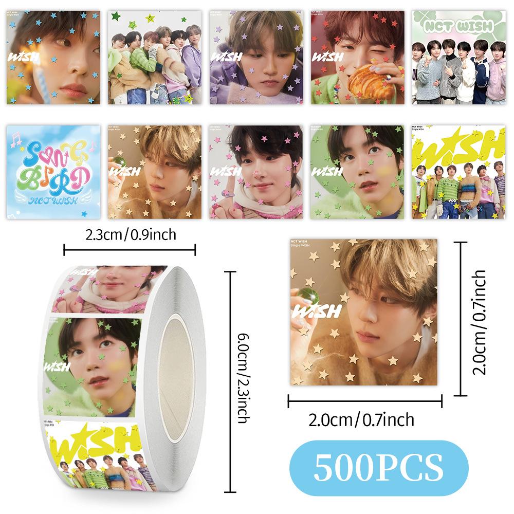 Skzoo Idol Roll Stickers 500 Pcs Adhesive Labels For DIY Journal Scrapbook Phone Case Polaroid Decoration Fans