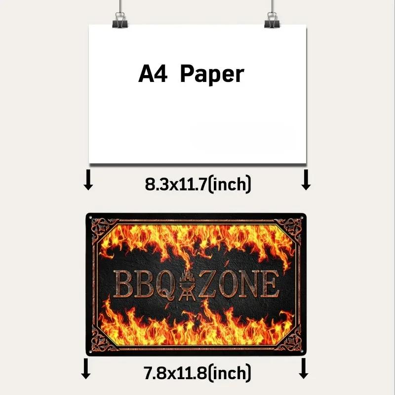 1 buc Vintage 3D BBQ ZONE bere postere metal tin semn placă decorativă pentru garaj Club om peșteră Bar acasă Hotel Cafe perete decor