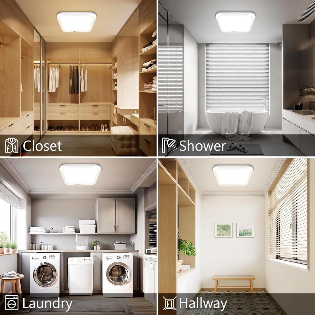 Ultra-Thin LED Motion Sensor Ceiling Light - Automatic Human Induction Lamp for Hallway Staircase Corridor Warehouse Home