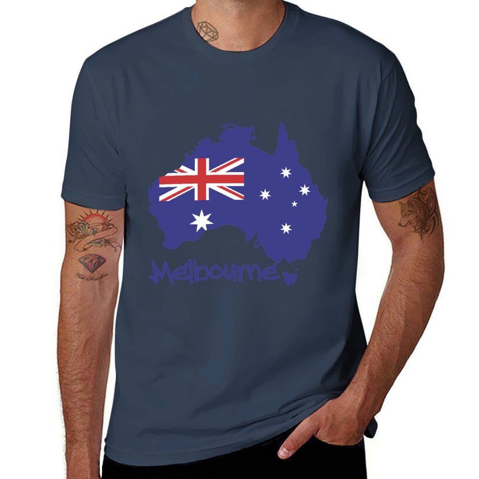 Melbourne Australia Tshirt Breathable Basic Cotton Tshirt S