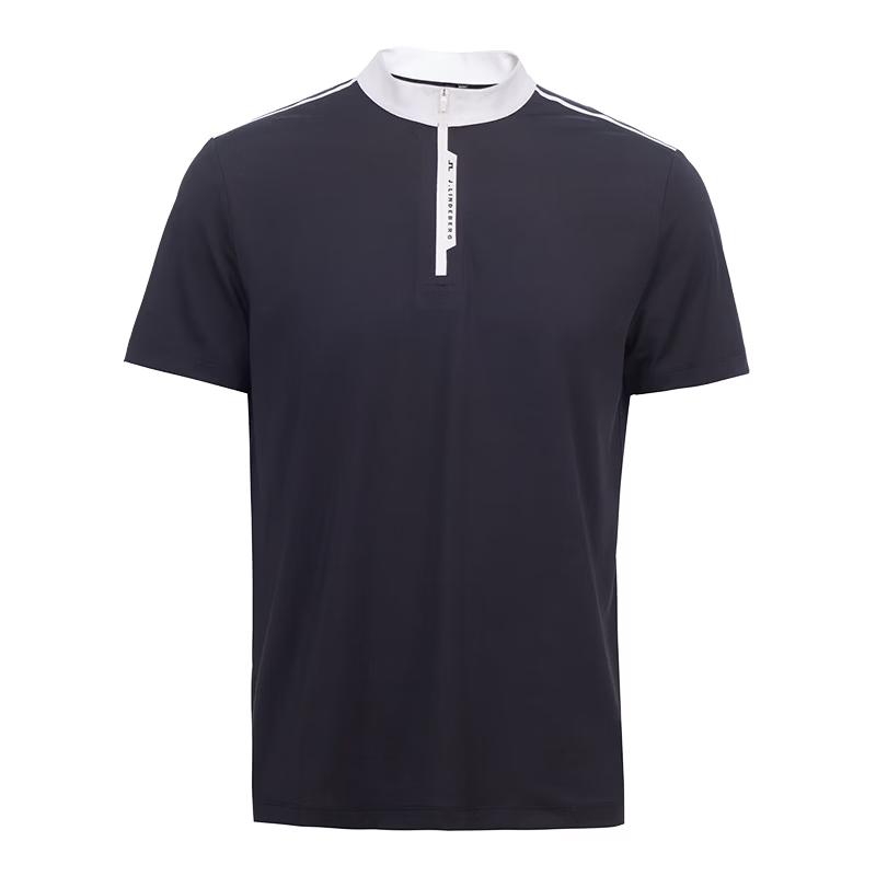 J.Lindeberg Men s Colorblock Half-Zip Short-Sleeve T-Shirt L
