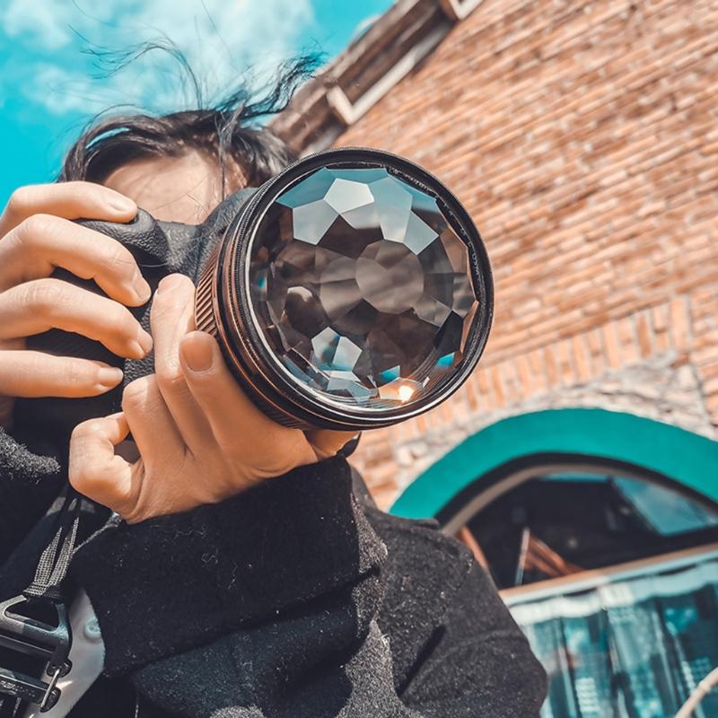 77mm Filter Colorful Prism Kaleidoscope Prism Variable Number Of Shooting Objects Gourmet Effect Wedding Slr