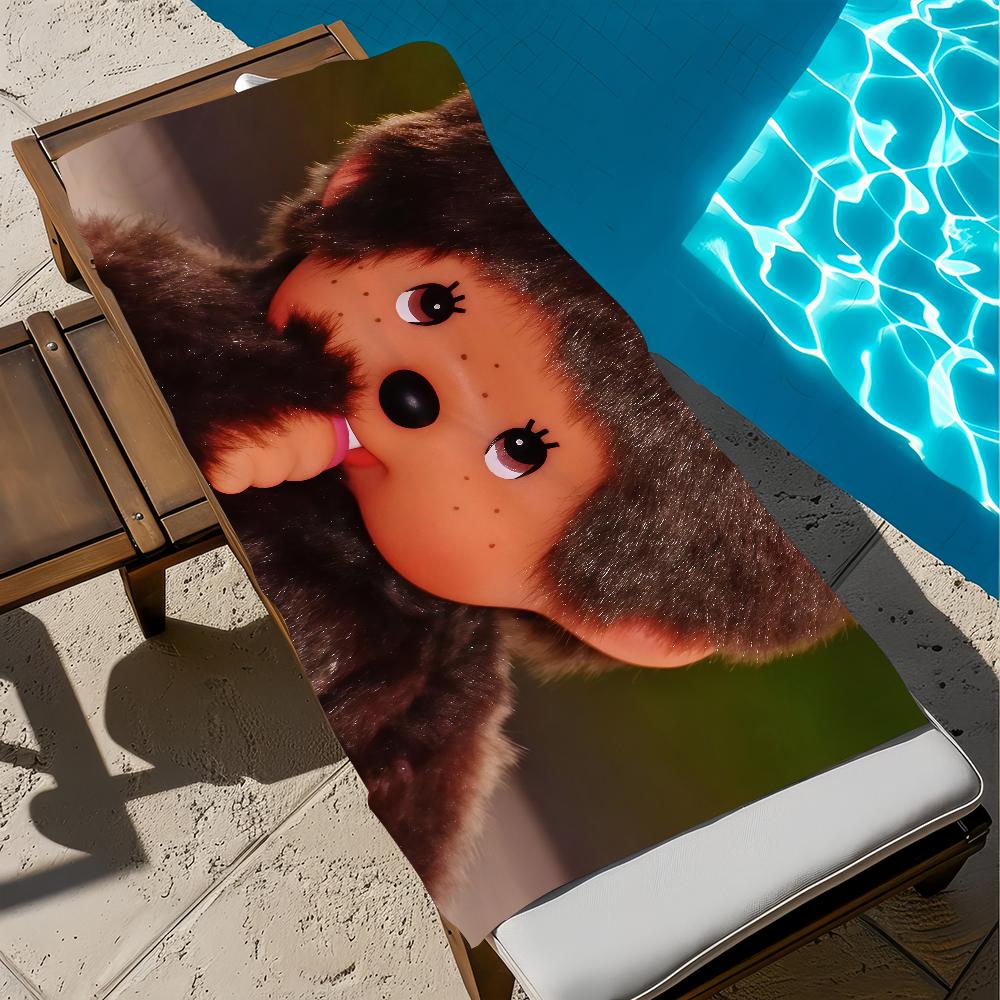 Cartoon M-Monchhichi-S Towel Beach Bath Quick-Drying Lightweight Portable Sauna Camping Swim Pool Travel