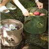 20L Camping Folding Bucket - Portable PVC Mesh Cloth Travel Washbasin Foot Soaking Bag & Picnic Storage Bucket for Outdoor Use