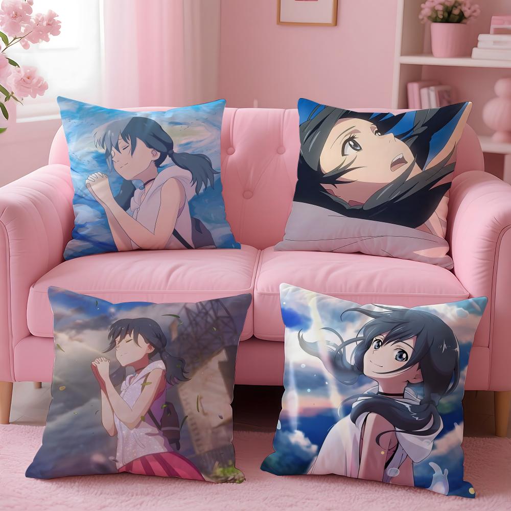 Weathering with You Cushion Cover Comfortable Reversible Pillow Cover Ideal for Car Sofa Bedroom & Beyond