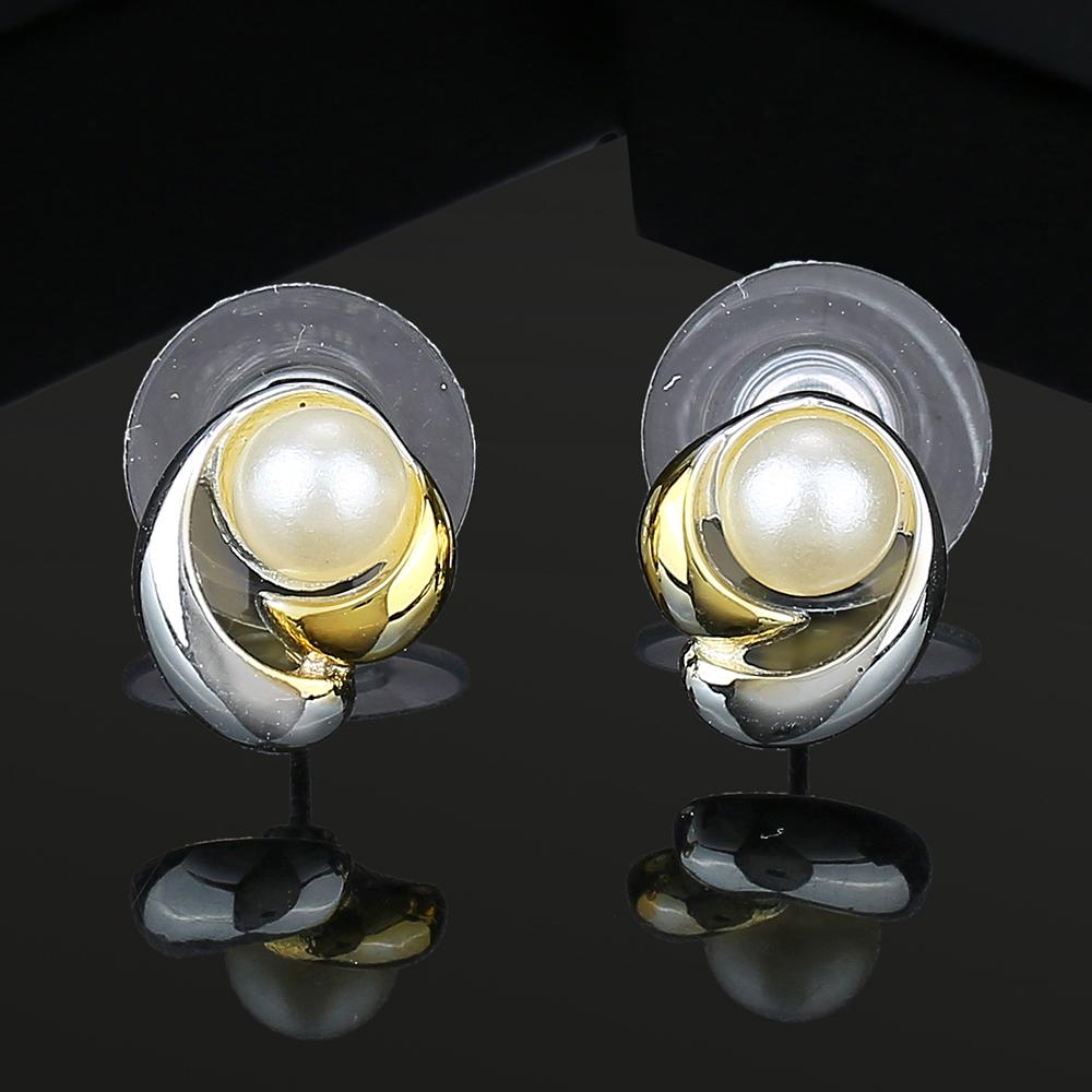 

Позолоченные серьги-гвоздики Estele с белым жемчугом Flux для женщин