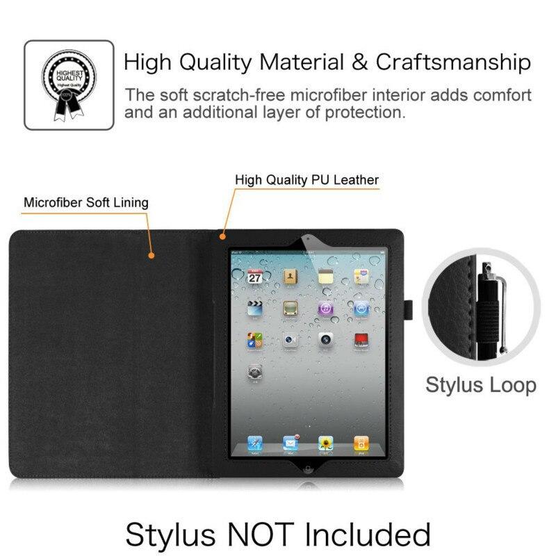 Pouzdro pro iPad 2 3 4 Folio Flip PU kryt pro iPad 4 s Retina DISPLAY ipad air 2 air 1 9,7 Stojánek Držák na tužku Pouzdra auto sleep