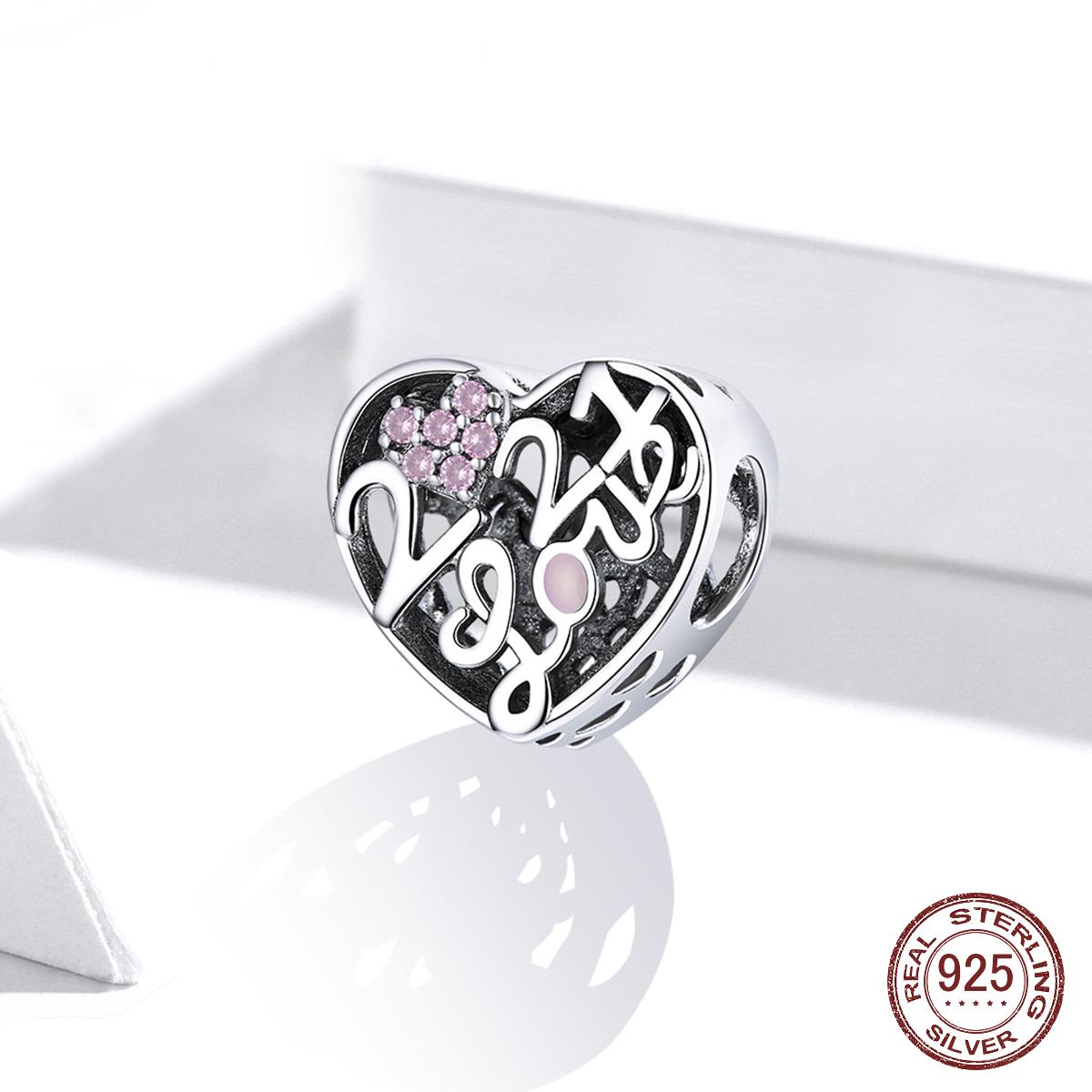 

925 стерлингового серебра Признание в любви Шарм Бусы для оригинального браслета DIY Ювелирные аксессуары