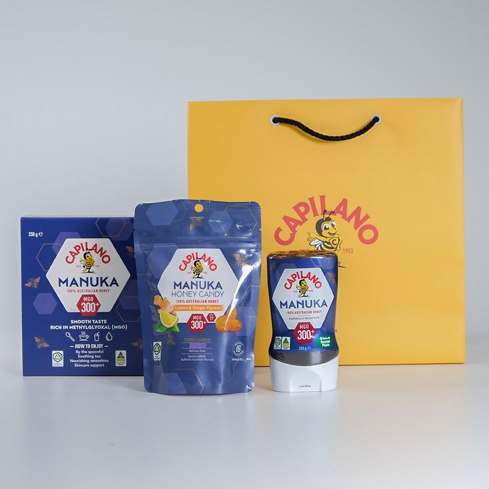 Capilano Australian Natural Manuka Honey Gift Set (Honey 300g + Honey Candy 300g) 1 Set 330g