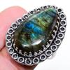 Labradorit Edelstein Handgefertigter 925 Sterling Silber Schmuck Ring Größe 6