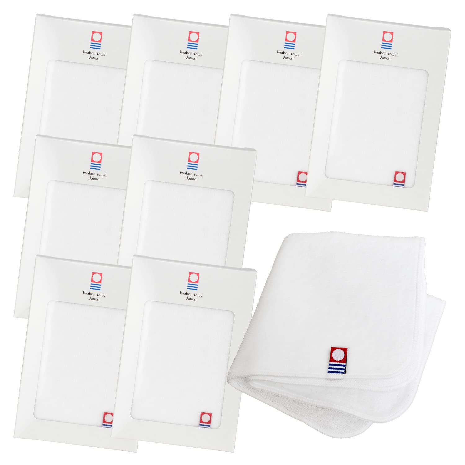 

Bloom Imabari Towel Certified Small Gift Set of Vigne Gift Individually Made in Cotton Handkerchiefs, 8, Handkerchiefs, Boxed, 20x20cm, Wrapped,