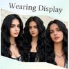 European American Fashion New Wig Black Forehead Lace Mid Split Wool Roll Long Curled Hair