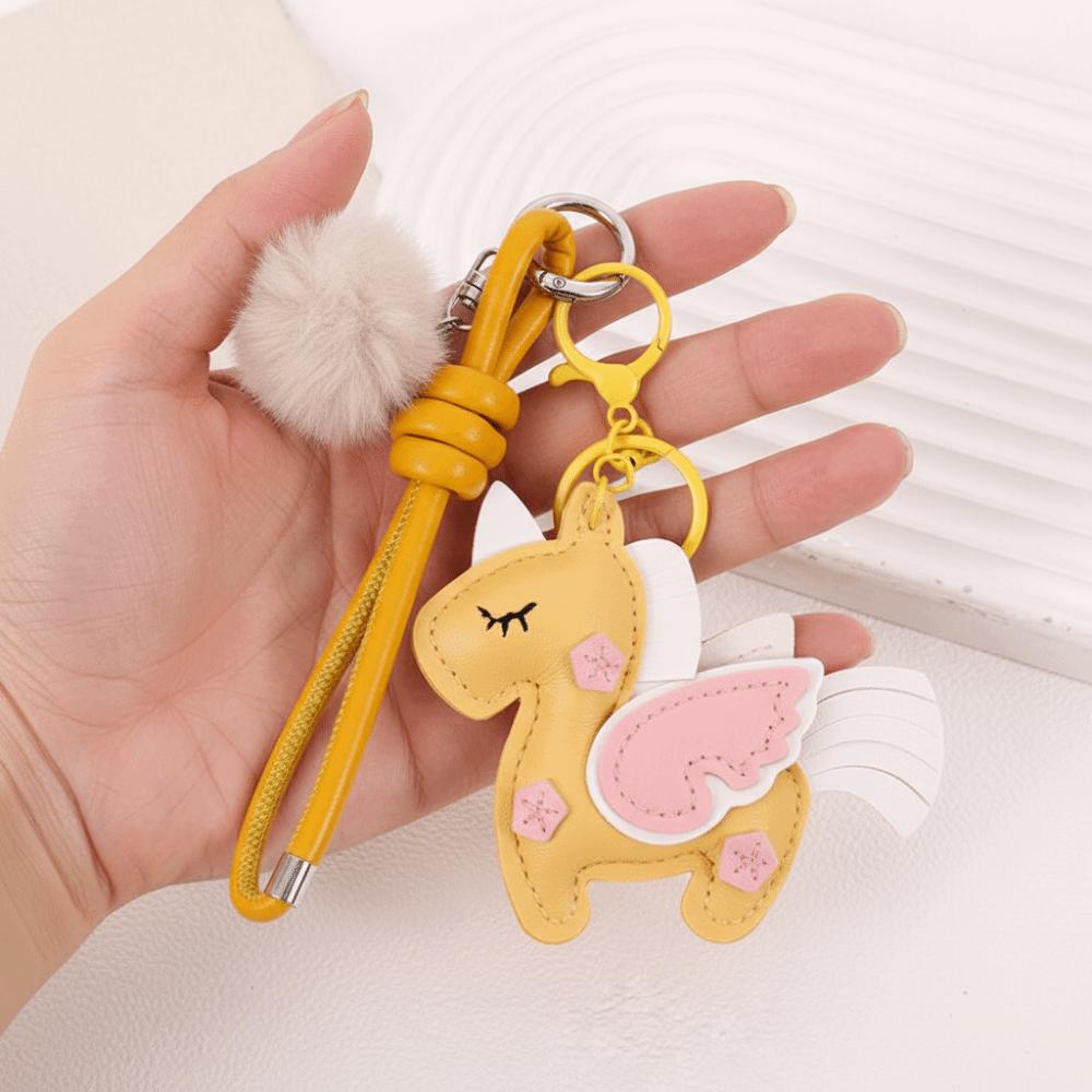 Cartoon Zodiac Pony Bag Pendant Elegant Chinese New Year Gift Kawaii Horse Keychain  Phone Charm
