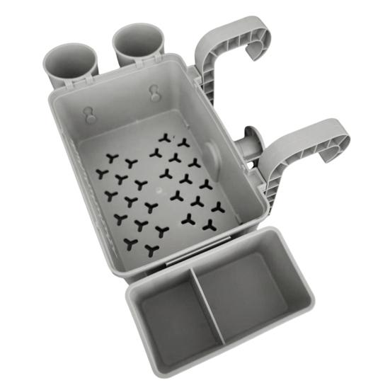 Pool Storage Basket for Above Ground Pools Poolside Storage Organizer with Cup
