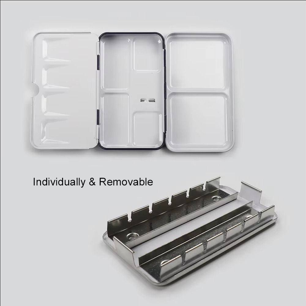 Empty Watercolor Storage Foldable Watercolor Paint Box Multi-function Painting Box Art Supplies