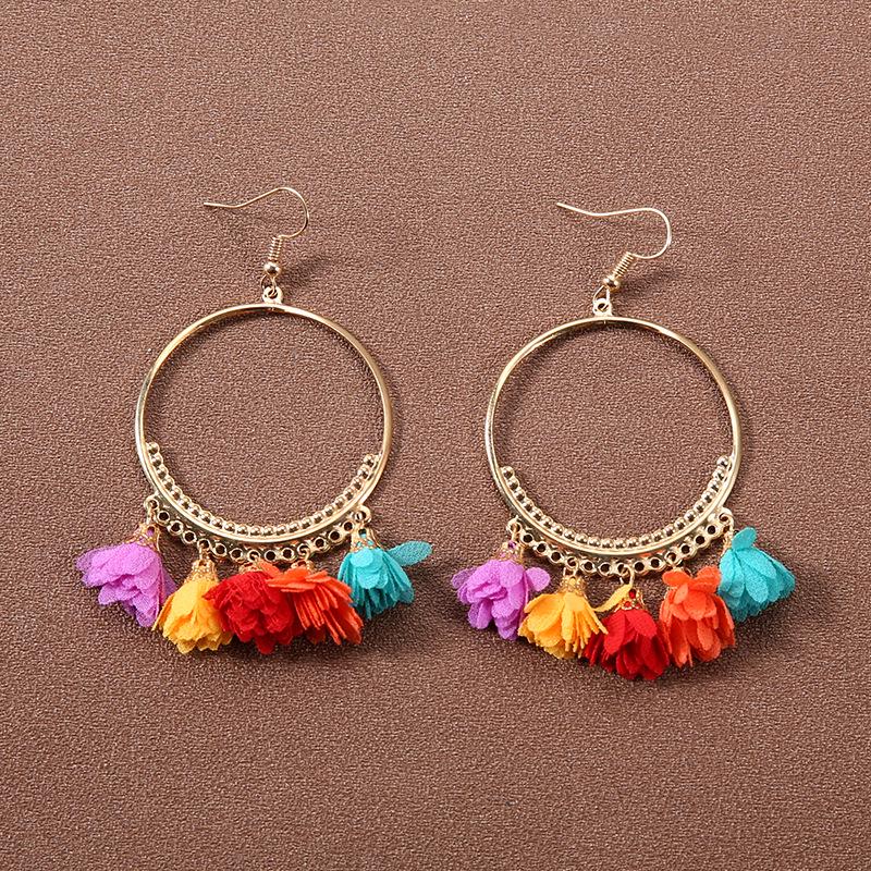 Handmade Retro Bohemian Ethnic Tassel Earrings for Women, Long Thai Style
