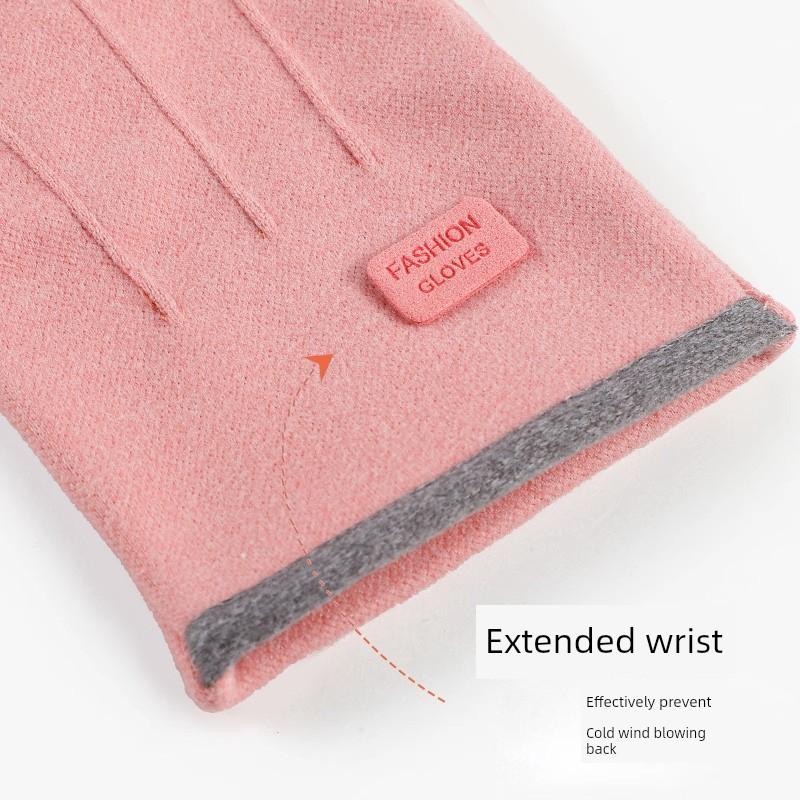 Autumn and Winter Warm Gloves, Windproof, Waterproof, Touch Screen Compatible, Unisex, Fleece-Lined Gloves for Electric Bike Riding