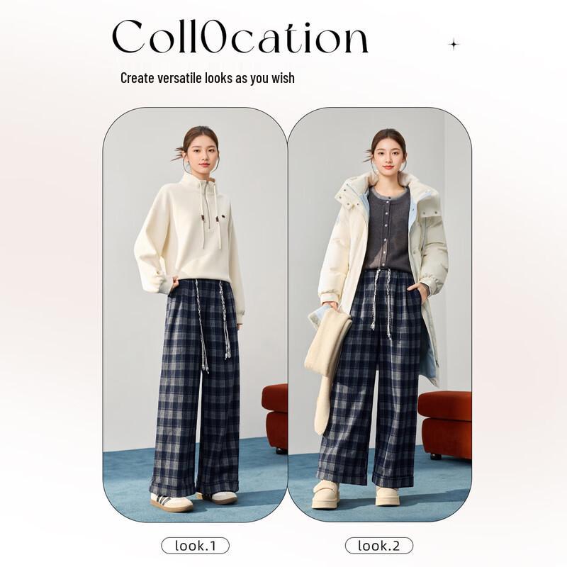 IEF Women's Vintage Plaid Cropped Straight-Leg Pants