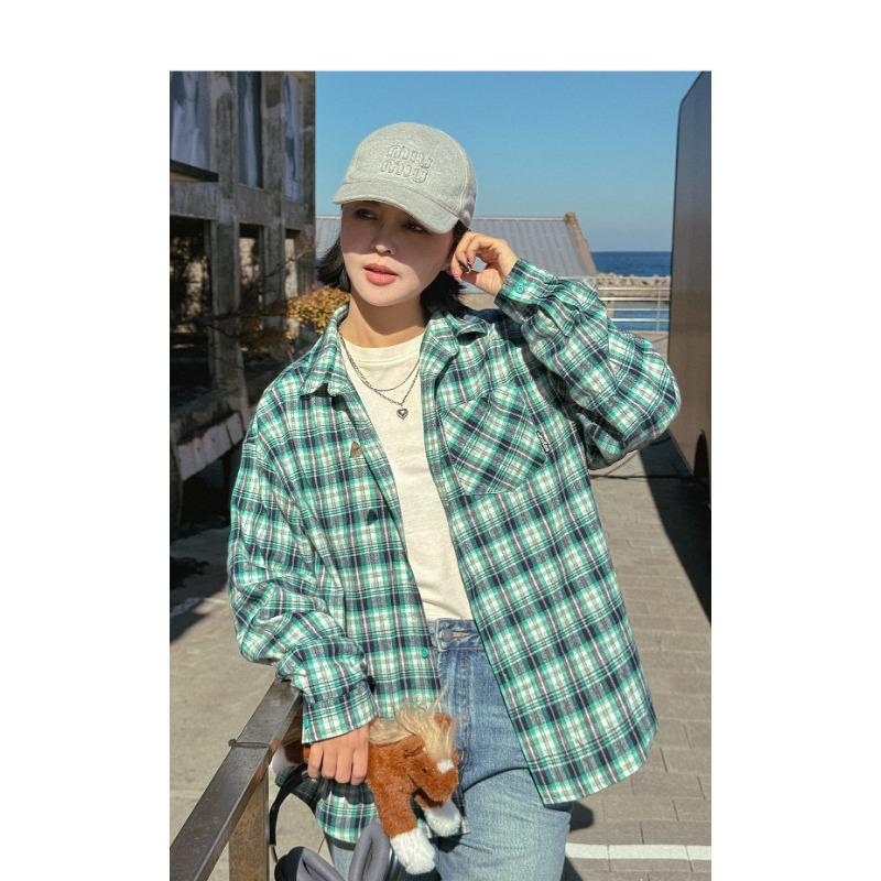 Boys Plaid Long Sleeve Shirt Casual Spring Kids Top