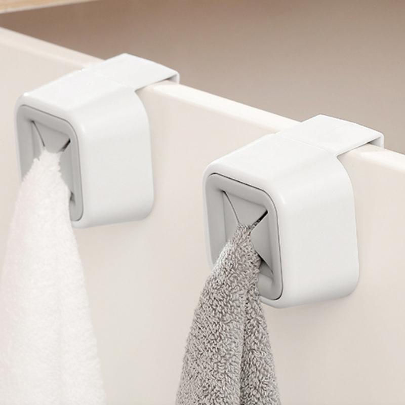 1/2pcs Towel Clip Storage Racks Punch-free Hook Dishcloth Dishtowel Glove Hand Towel Hook Kitchen Bathroom Wardrobe Organizer