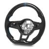 Hydro‑Dip Carbon   Look Steering Wheel Perforated Leather Flat Bottom for GLI R GTD MQB