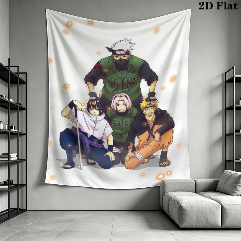 Naruto Wall Tapestry Aesthetic Wall Hanging Printed Fabric Blanket Decorative Tapestries For Bedroom Living Room Home Decor