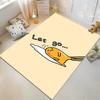 Cute Cartoon Egg Character Carpet with "Let Go" Text, Beige Style. Suitable for Use As an Anti-slip for Living Room Bedroom Sofas