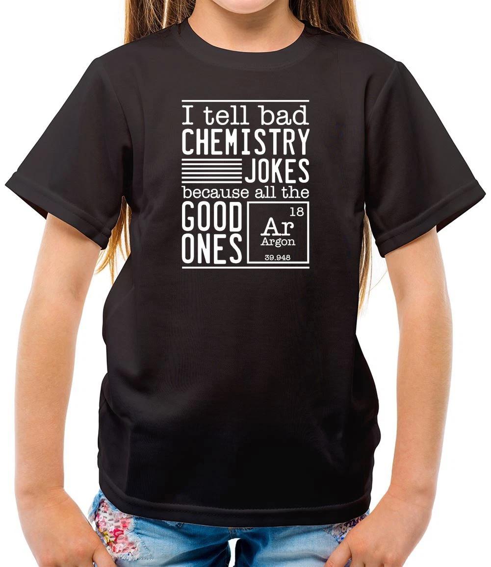 I Tell Bad Chemistry Jokes Funny - Kids T-Shirt - Elet Science Funny 100