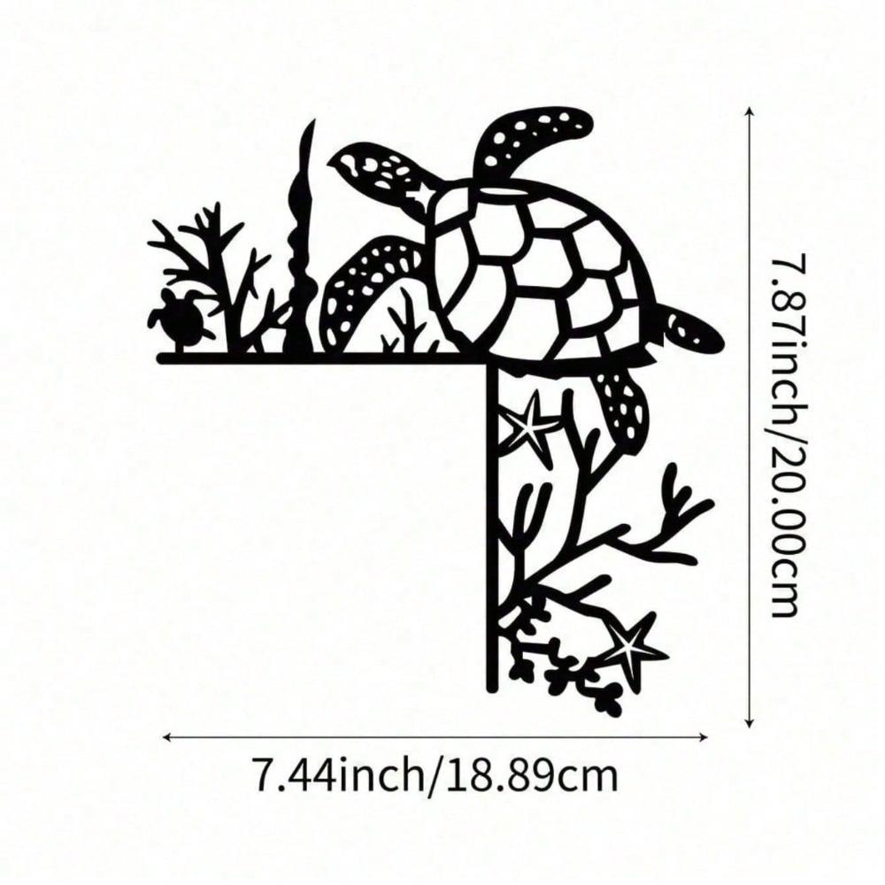 

Metal Sea Turtle Wall Art, Hanging Sculpture for Door & Home, Nautical Beach Decor, Ocean Themed Statue for Living Room, Bedroom TY4390- різнокольоровий