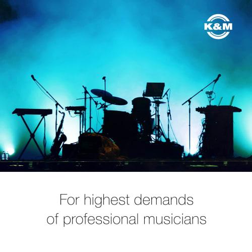 K&M Folding Music Stand "Robby Plus" Wide [10062] Color: Black