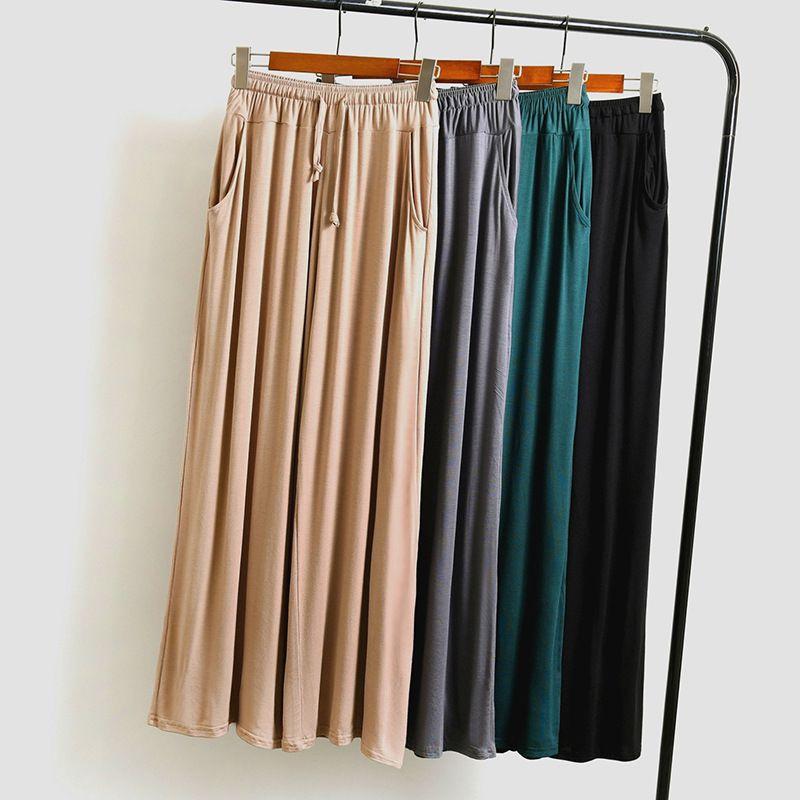 Womens Waist High Casual Wide Leg Pants Elastic Long Pants Pants Casual