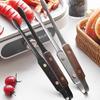 Heat Resistant 304 Stainless Steel BBQ Tongs Anti-slip Barbecue Tool Steak Clip  Kitchen Use