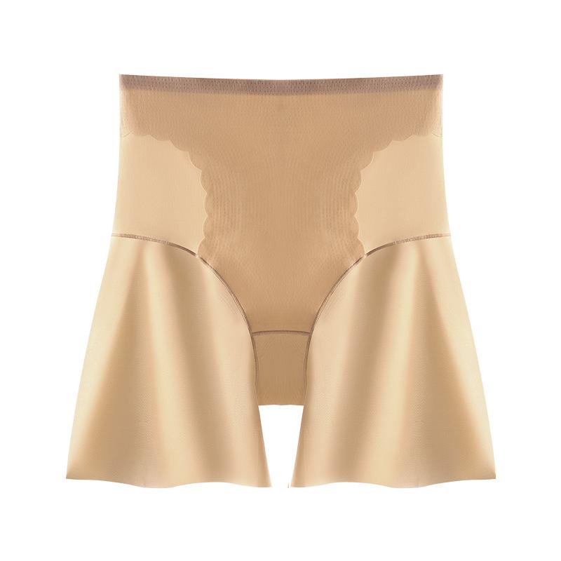 

Ms Summer Ice Silk Non-trace Tall Waist Belly in Carry Buttock Sneaked Away No Edge Leggings XL тілесний