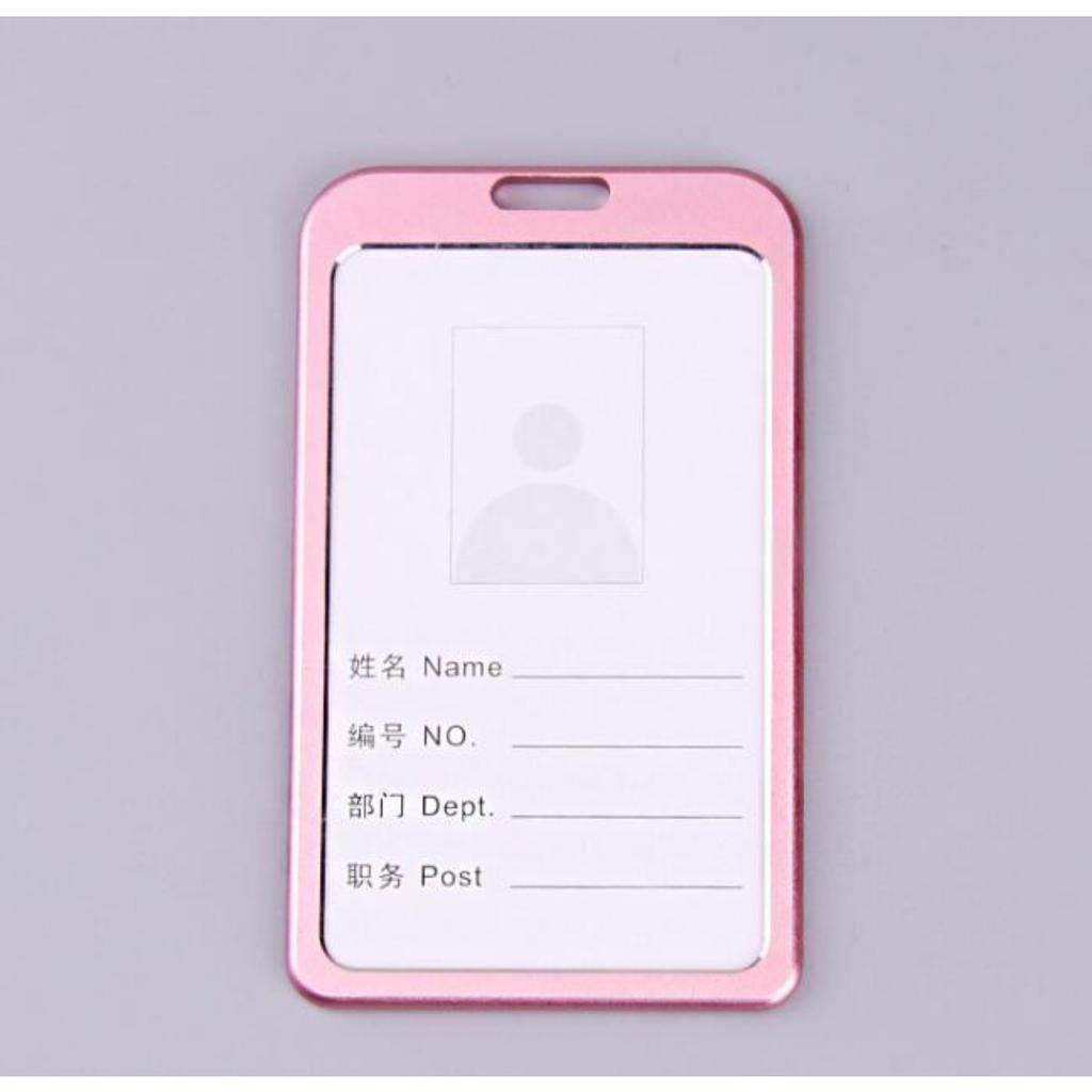 1 x Kartenhalter aus Aluminiumlegierung, Visitenkartenhalter, Ausweishalter, vertikales Metallgehäuse